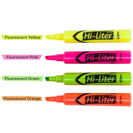 Surligneurs de bureau AVERY HI-LITER, couleurs assorties, boîte de 36 (24063)