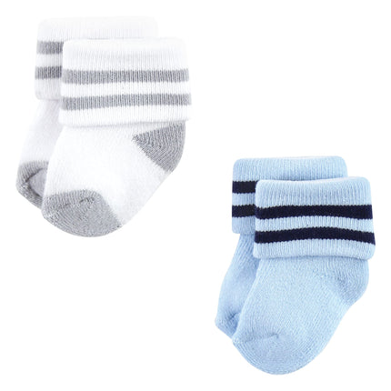 Luvable Friends Baby Girls Unisex Newborn Terry Socks, Red Navy Sneakers 12-Pack, 0-6 Months, (Pack of 12)