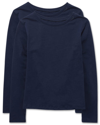 Children's Place The Girls' 2 Pack Long Sleeve Bas