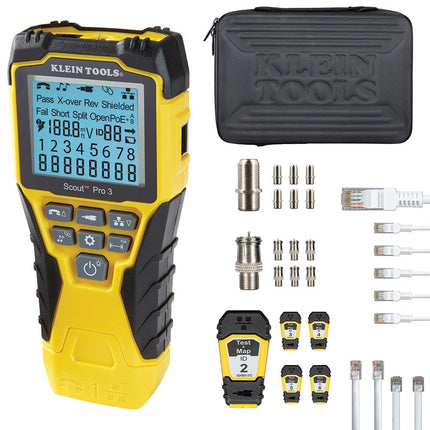 Cable Tester, Scout Pro 3 with Test-n-Map Remote, 