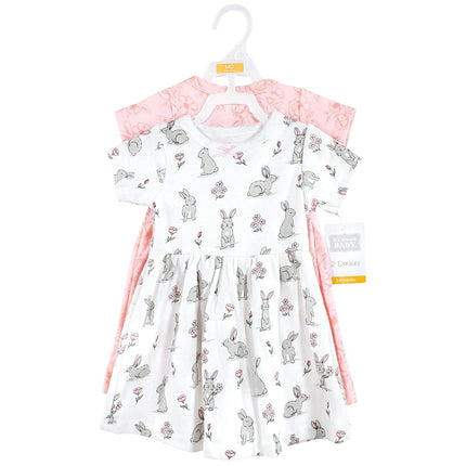 Robes en coton pour bébés filles Hudson Baby, Lapin fleuri, 5T
