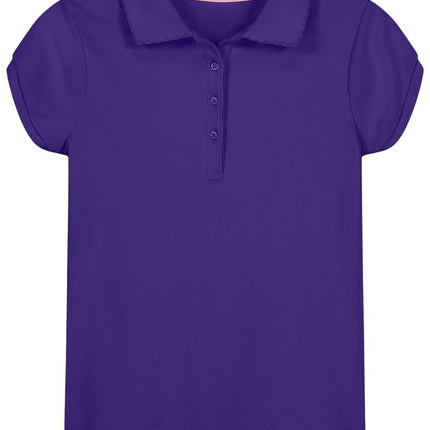 Nautica Girls' School Uniform Short Sleeve Pique P