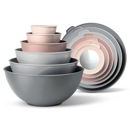 COOK WITH COLOR Mixing Bowls with TPR Lids - 12 Pi