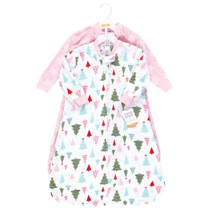 Hudson Baby Unisex Baby Long-Sleeve Fleece Sleeping Bag, Sparkle Trees, 18-24 Months