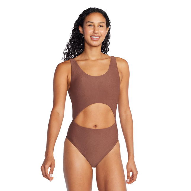 Speedo Swimsuit One Piece Keyhole Tie Back