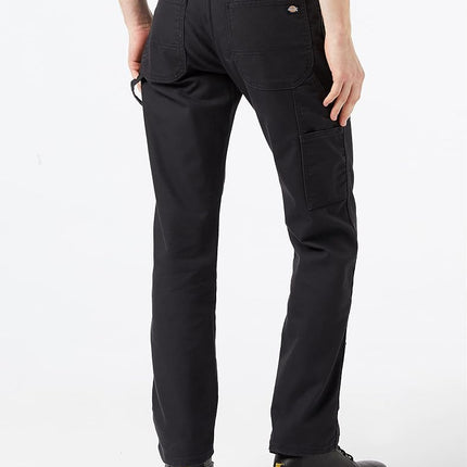 Dickies Men's Tough Max Duck Carpenter Pant, Stonewashed Black, 34W x 30L