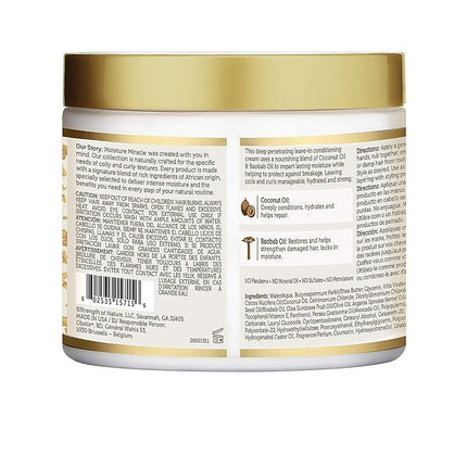 African Pride Moisture Miracle Coconut and Baobab Oil Leave-In Cream, 15 oz