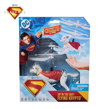 DC Comics, SUPERMAN Up in the Sky! Flying Krypto, RC Toys and Remote Control Toys for Kids, 19-cm Hovering Superdog, For Ages 4 and Up