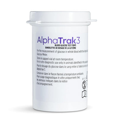 AlphaTrak 3 Test Strips for Use with AT3 Blood Glucose Monitoring System for Cats, Dogs, and Horses, 50 Count