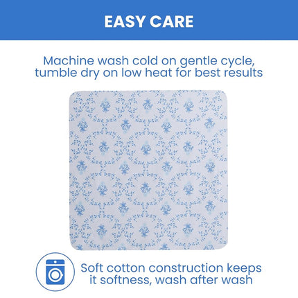 Delta Children 100% Organic Jersey Cotton Baby Receiving Blankets for Girls and Boys � 30x40 Inches - GOTS Certified (Pack of 2), Blue Botanicals