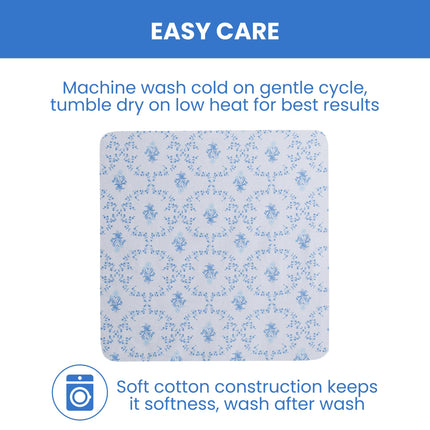 Delta Children 100% Organic Jersey Cotton Baby Receiving Blankets for Girls and Boys � 30x40 Inches - GOTS Certified (Pack of 2), Blue Botanicals