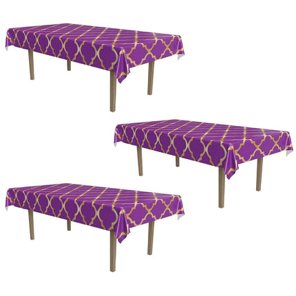 Beistle Lattice Tablecovers, 54” x 108”– Plastic T