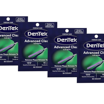 Dentek Slim Brush 32 Count Deep Clean Tight Teeth 