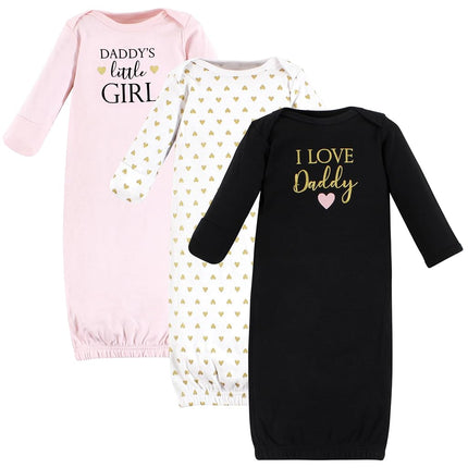 Hudson Baby Baby Cotton Gowns, Girl Daddy, Preemie-Newborn