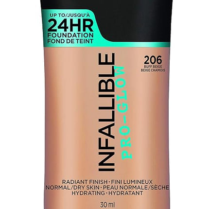 L'Oréal Paris Infallible Pro-Glow Foundation, Caramel Beige, 1 fl. oz.
