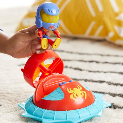 Hasbro Miles avec Roto-foreuse, pack de véhicule avec figurine 10 cm et accessoire, Spidey et ses Amis Extraordinaires, a partir de 3 ans