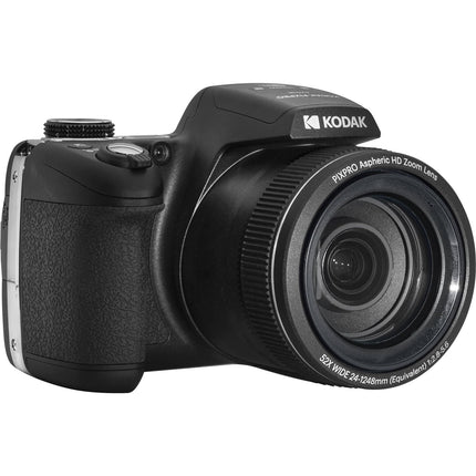Cámara digital Kodak PIXPRO AZ528 (negra) paquete con tarjeta de memoria de 32GB + estuche para cámara + billetera para tarjetas de memoria + protectores de pantalla + accesorios