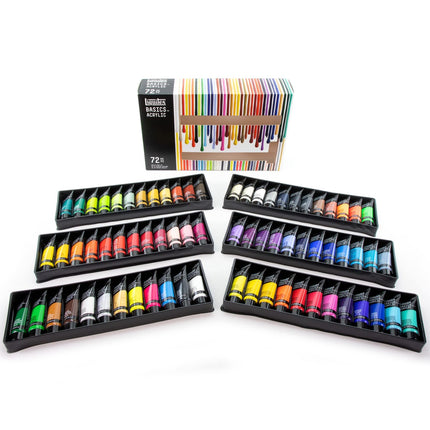 Liquitex BASICS Acrylic Paint Set, 72 x 22ml (0.74