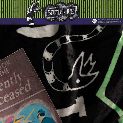 Franco Collectibles Beetlejuice Lydia Bedding Super Soft Micro Raschel Throw, 46 in x 60 in, (Officially Licensed Product)