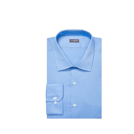 Van Heusen Men’s Big and Tall Dress Shirt Flex Collar Stretch Solid, Blue Frost, 19" Neck 35"-36" Sleeve