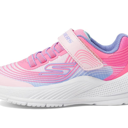 Skechers Girls' Microspec Advance Trainer, Pink, 4 UK Toddler
