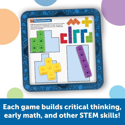 Learning Resources MathLink Cubes Brain Puzzle Challenge - 80 Piece Linking and Connecting Cubes Maths Manipulative For Counting, Ages 5+
