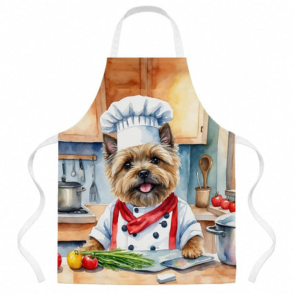 Caroline's Treasures Cairn Terrier The Chef Apron Cooking Kitchen Server Baking Crafts Gardening for Adult Women Men, Unisex, Large, Multicolor