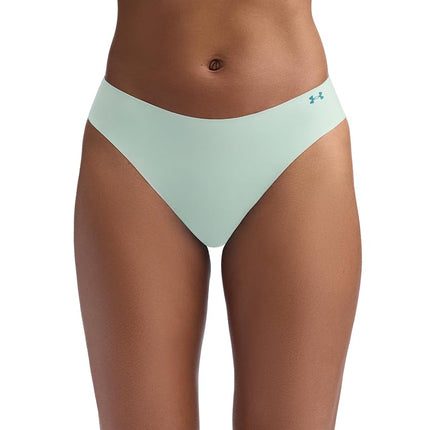 Under Armour Seamless Thong - 3-Pack Solid, Enamel Blue Print, XL