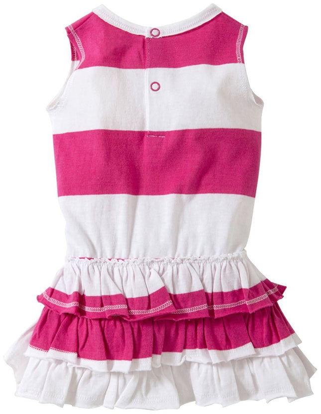 Burt's Bees Baby Baby Girls' Rugby Stripe Dress Set (Baby) - Hibiscus - 0-3 Months