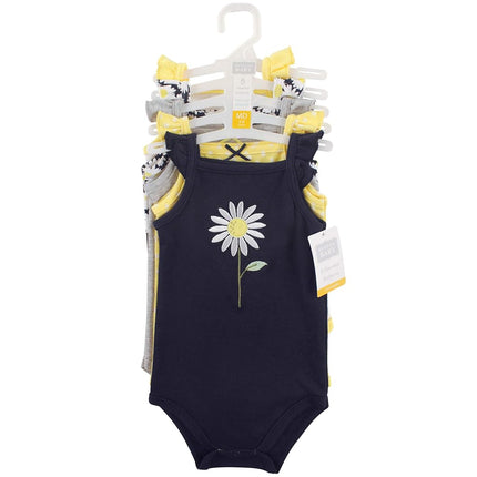 Cache-couches sans manches en coton pour bébés unisexes Hudson Baby, Daisy, 3-6 mois