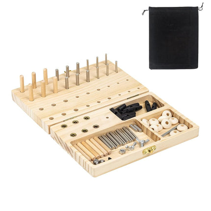 Foldable Wooden Pegboard for Finger Dexterity,43-H