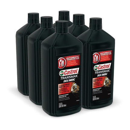 Castrol Transmax DEX/MERC Automatic Transmission Fluid, 1 Quart, Pack of 6