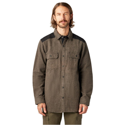 Dickies Mens Heavyweight Flannel Work Shirt, Milit