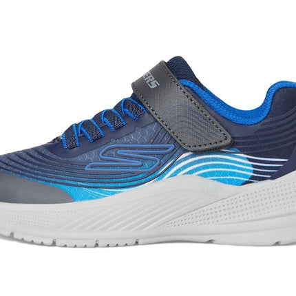 Skechers Boys' Microspec Advance Trainer, Navy, 10 UK Child
