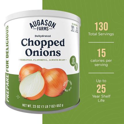 Augason Farms Dehydrated Chopped Onions #10 Can, 23 oz by Augason Farms