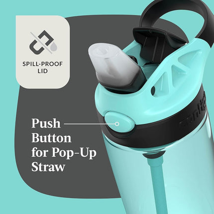 Contigo Aubrey Leak-Proof Spill-Proof Water Bottle 20oz. 2 Pack Jade/Licorice & Juniper/Jade