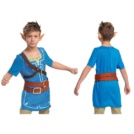 Disguise Official Legend of Zelda Costume Kids, Link Costume Kids Breath of the Wild Costume, Nintendo Costume Fancy Dress Up Outfit for Children World Book Day Costumes for Boys Medium
