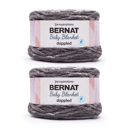 BERNAT Blanket Dappled 2-300G Crisp Blue,Charcoal