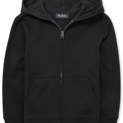 The Children's Place Boys' Uniform Zip Up Hoodie, 