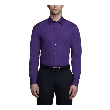 Van Heusen Men's Dress Shirt Fitted Poplin Solid, 