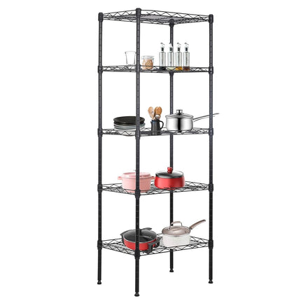 BestOffice | 5-Tier Wire Storage Shelves | 17x12x4