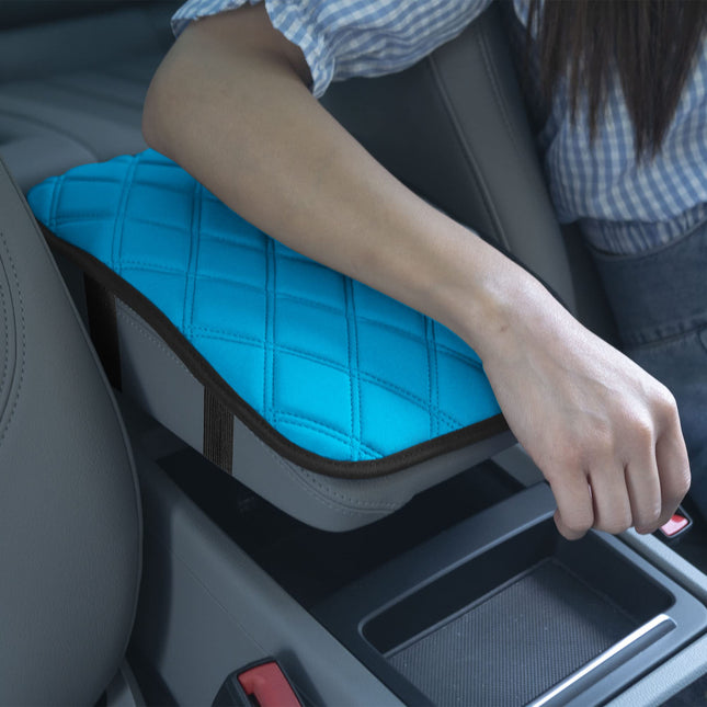 FH Group FH1053AQUADM-AVC Almohadilla de consola central Neosupreme con patrón de diamante, protector de cubierta de caja de asiento negra resistente al agua, compatible con la mayoría de coches, SUV y camiones
