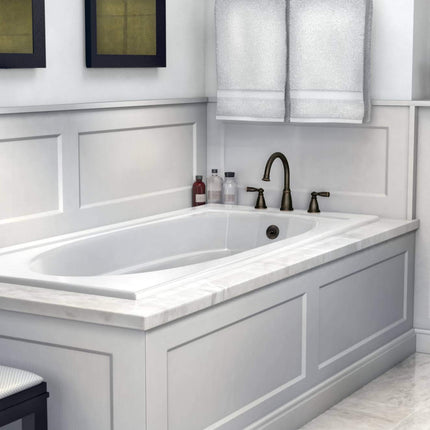 Moen 86924BRB Banbury 2-Handle Deck-Mount Roman Tub Faucet, Bathroom Fixtures in Mediterranean Bronze