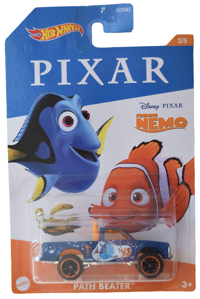 Hot Wheels Pixar Path Beater Blue Car 3 Inch 3 Acc