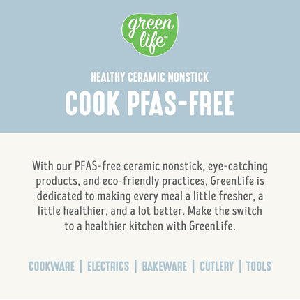 GreenLife Electric Rice Cooker, 3-Cups Uncooked/6-Cups Cooked, Removable PFAS-Free Nonstick Pot, One-Switch Design, Auto Keep Warm, Small Space Saving, Rice Paddle, Soup, Grains, Oatmeal, 1.5 QT, Blue