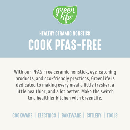 GreenLife Electric Rice Cooker, 3-Cups Uncooked/6-Cups Cooked, Removable PFAS-Free Nonstick Pot, One-Switch Design, Auto Keep Warm, Small Space Saving, Rice Paddle, Soup, Grains, Oatmeal, 1.5 QT, Blue