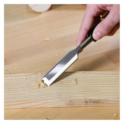 Buck Brothers 120104BC 5/8" Wood Chisel Made in USA, For Paring and Finishing Cuts in Carpentry and Woodworking, Tempered Tool Steel Blade, Mallet-Safe Handle