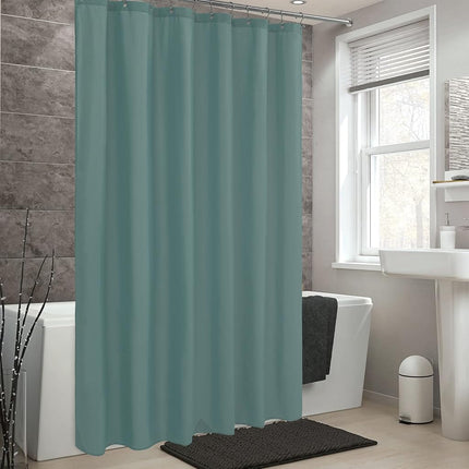 ALYVIA SPRING Extra Long Waterproof Fabric Shower Curtain Liner Teal, 72x84