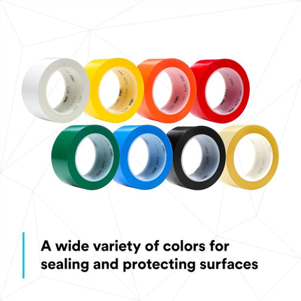 3M Vinyl Tape 471, 1/4 in x 36 yd, Blue, 1 Roll, Paint Alternative for Floor Marking, Social Distancing, Color Coding, Safety Marking
