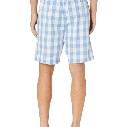 Nautica Men's Soft Woven 100% Cotton Elastic Waistband Sleep Pajama Short, Riviera Blue, S